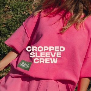 Daily Drills Cropped Sleeve Crew and Super Shorts (set) in Cheeks